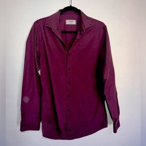 Topman Mens Long Sleeve Button Down Blouse  Medium